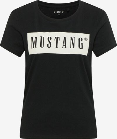 MUSTANG T-Shirt 'Alma' in schwarz / offwhite, Produktansicht