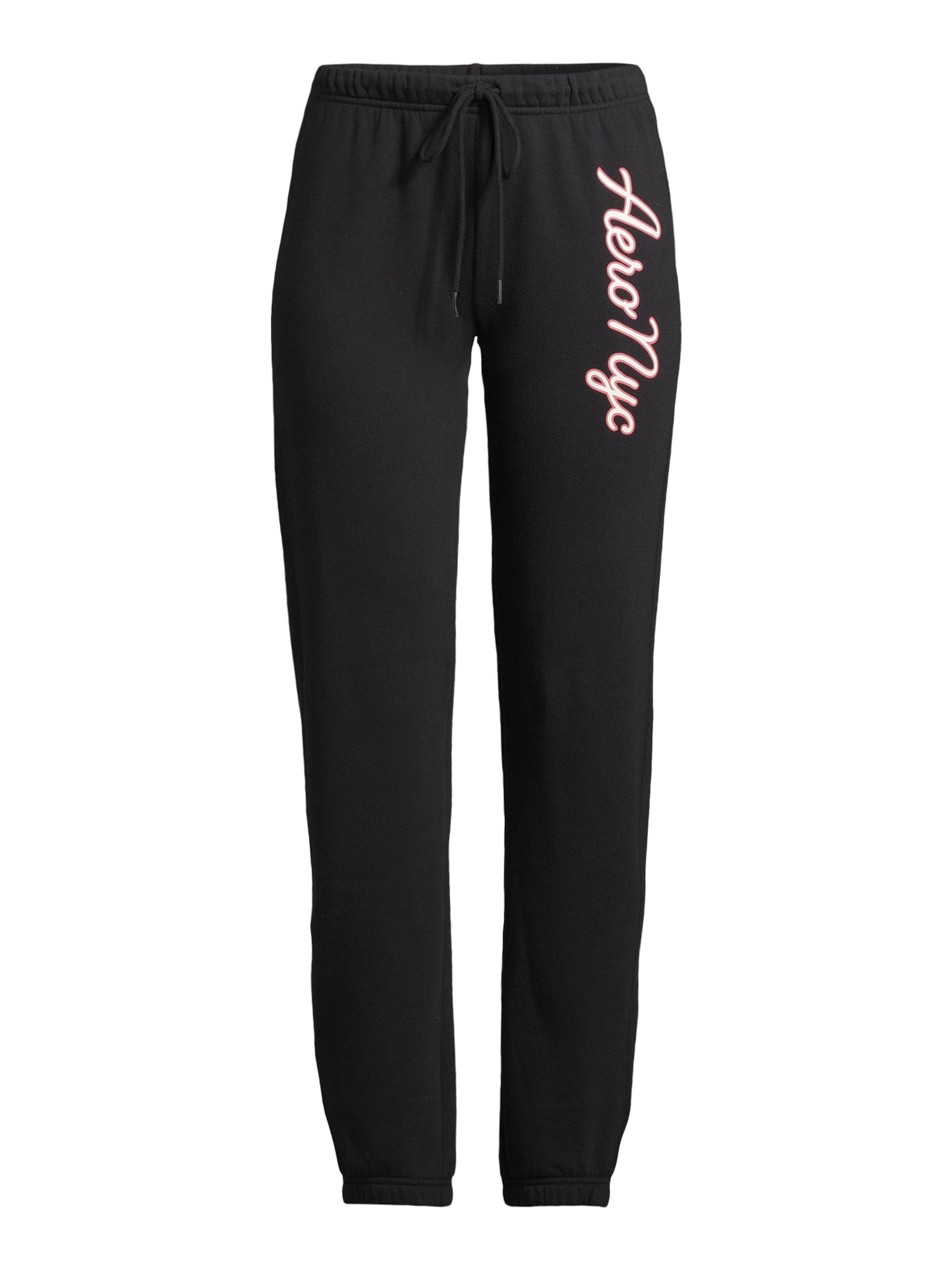 Tapered Pantaloni de la AÉROPOSTALE pe negru: față