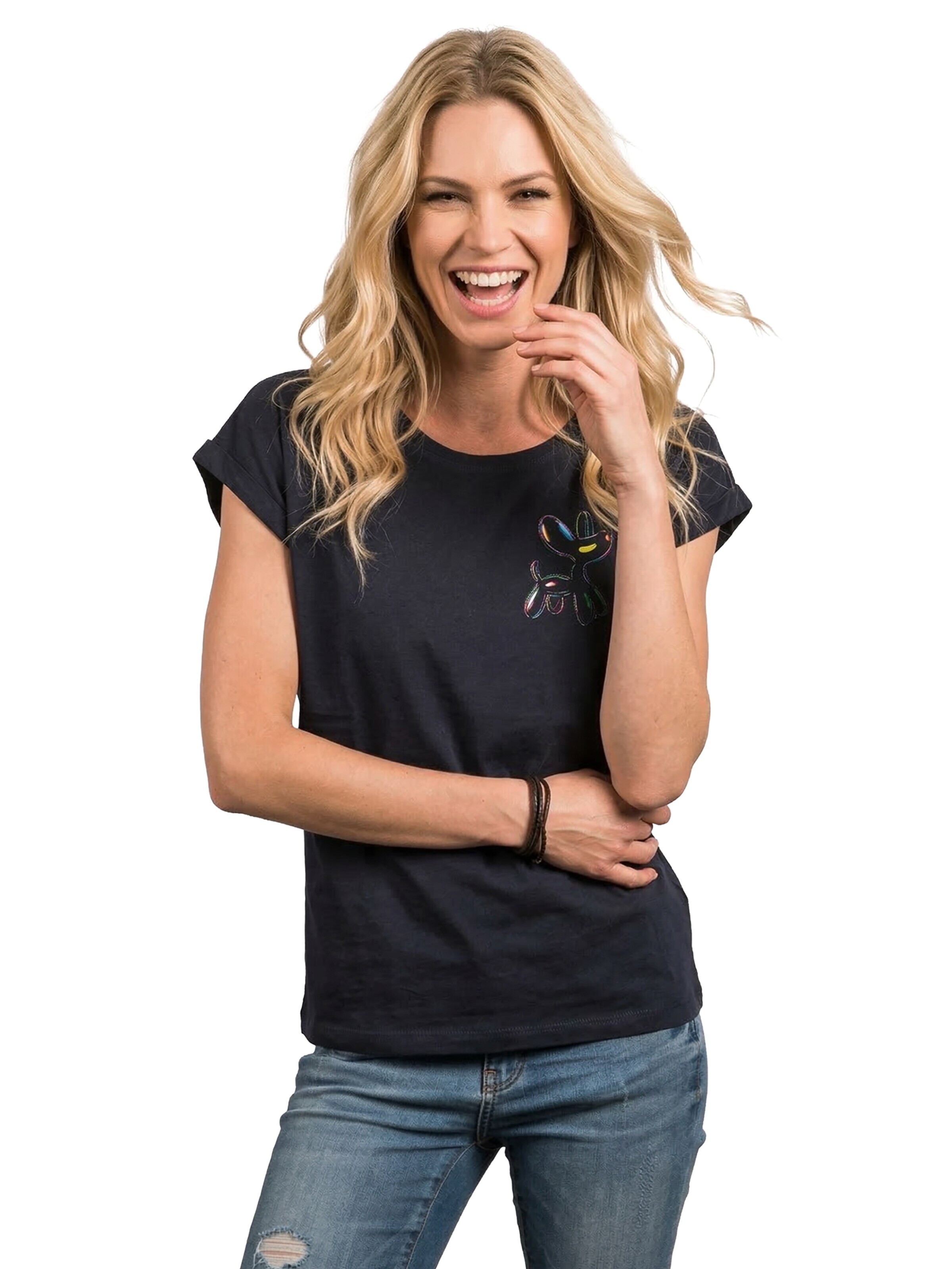 MAKAYA Shirt 'Dog Ballon' in Blue