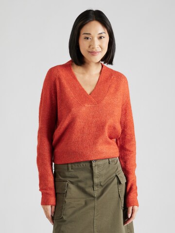 ICHI Sweater in Brown: front