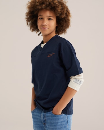 WE Fashion T-shirt i blå: framsida