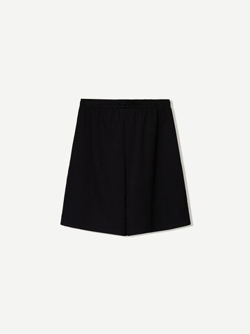 Bershka Loosefit Kalhoty – černá