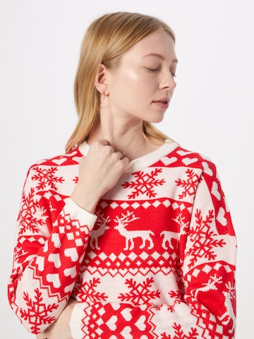 ONLY - Pullover 'XMAS' em vermelho