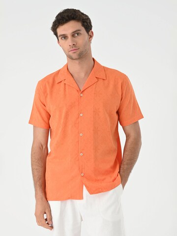 Antioch Regular fit Overhemd in Oranje: voorkant