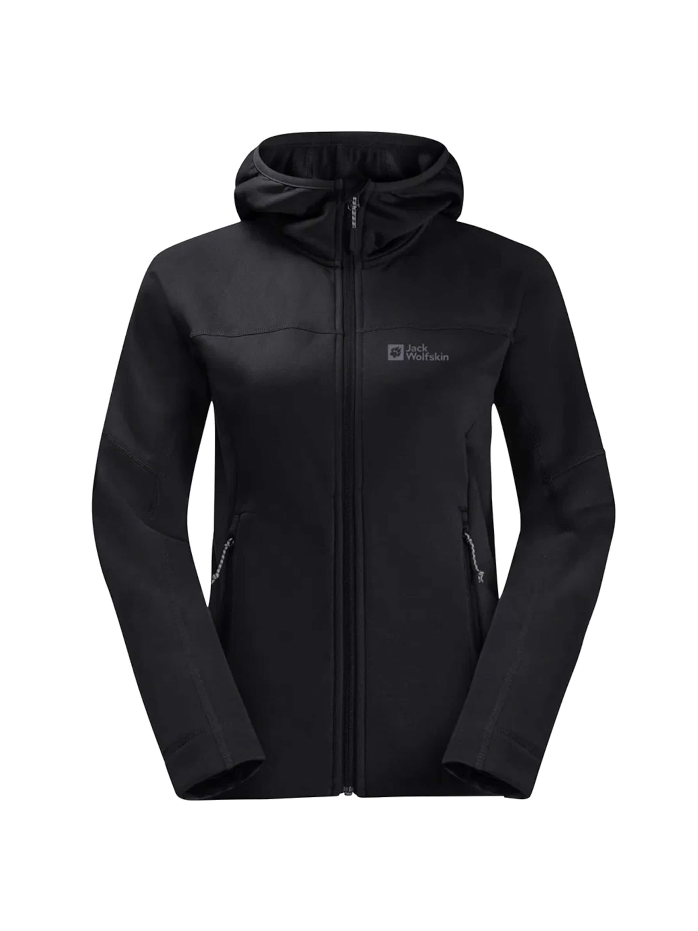 JACK WOLFSKIN Funktionsfleecejacke‌‌‌‌‌ in Schwarz: Vorderseite