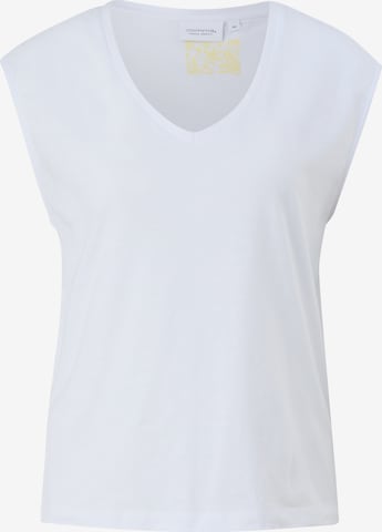 T-shirt comma casual identity en blanc : devant