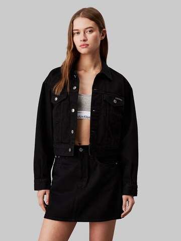 Calvin Klein Jeans Tussenjas '90's' in Zwart: voorkant