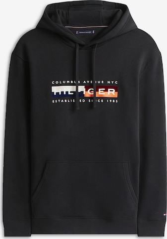 Tommy Hilfiger Big & Tall Суичър в черно: отпред