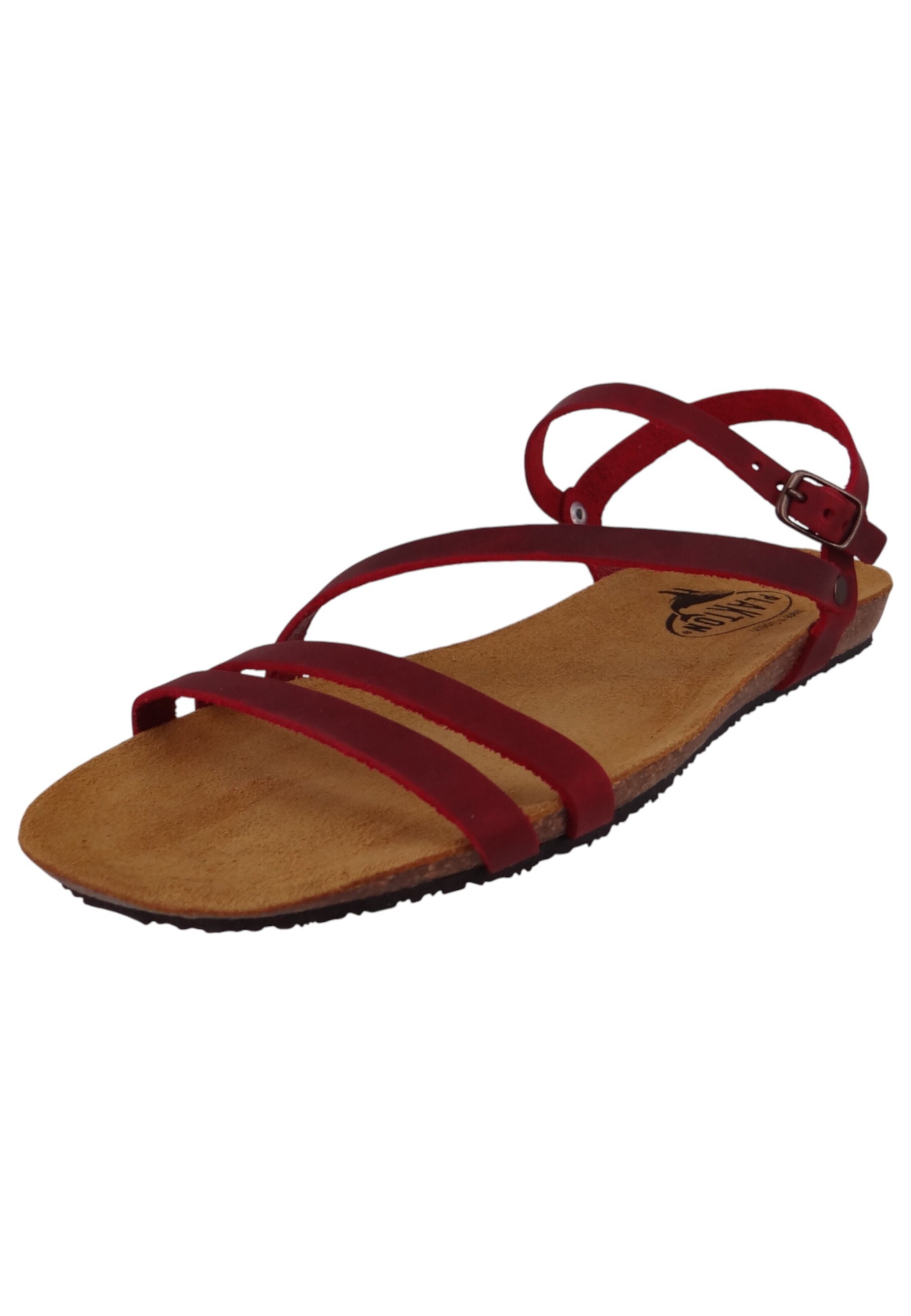 Sandales à lanières Plakton en rouge : devant