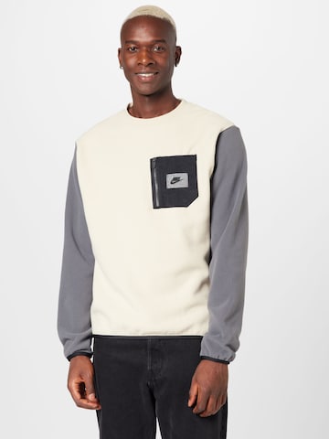 Nike Sportswear Sweatshirt in Beige: front