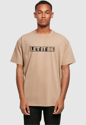 Merchcode Shirt 'Beatles -  Let it be' in Beige: voorkant