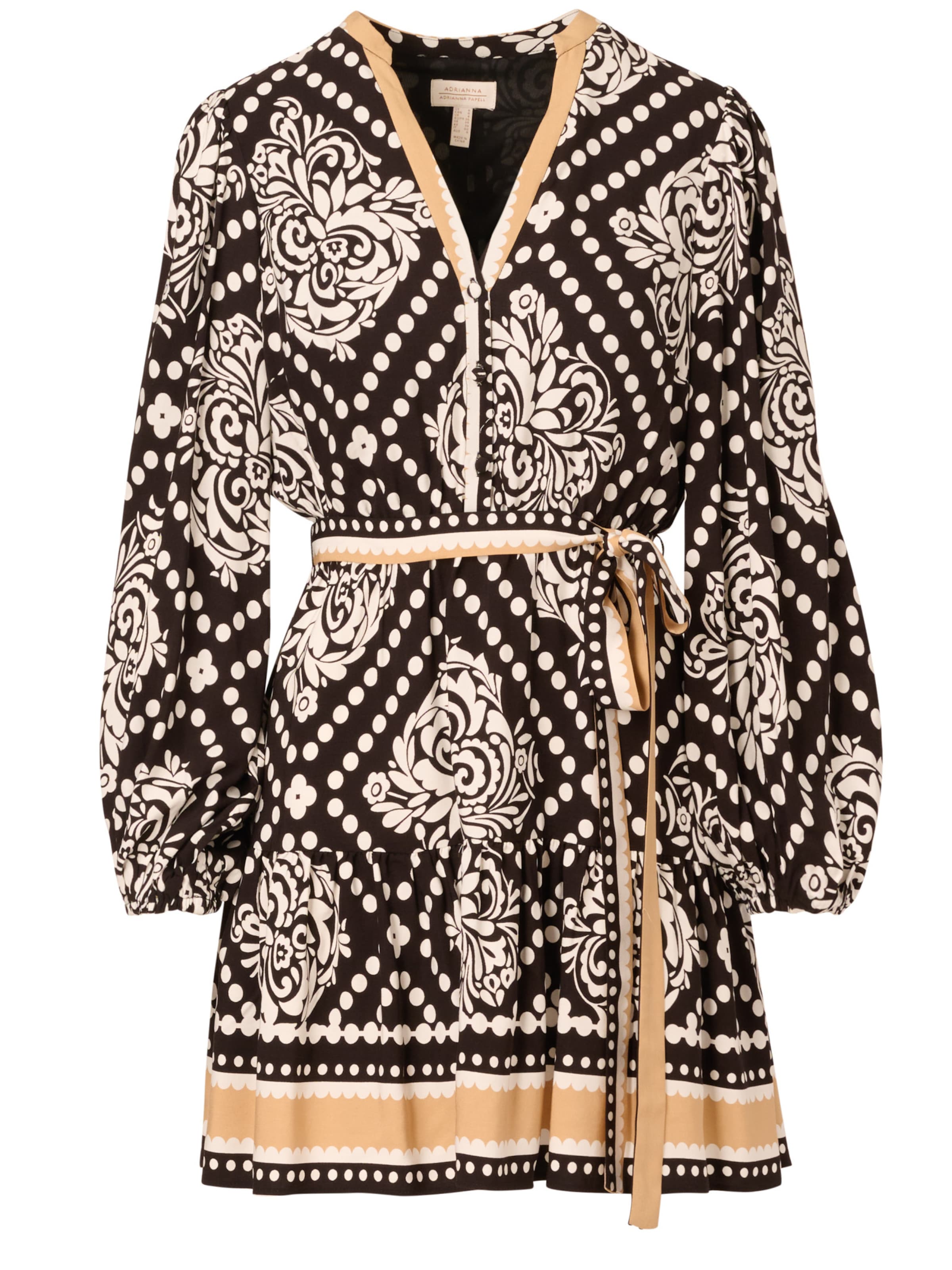 Adrianna Papell Zomerjurk in Zwart: voorkant