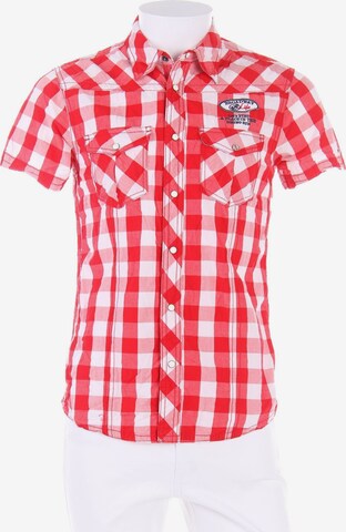 BROADWAY NYC FASHION Button Up Shirt in M in Red: front