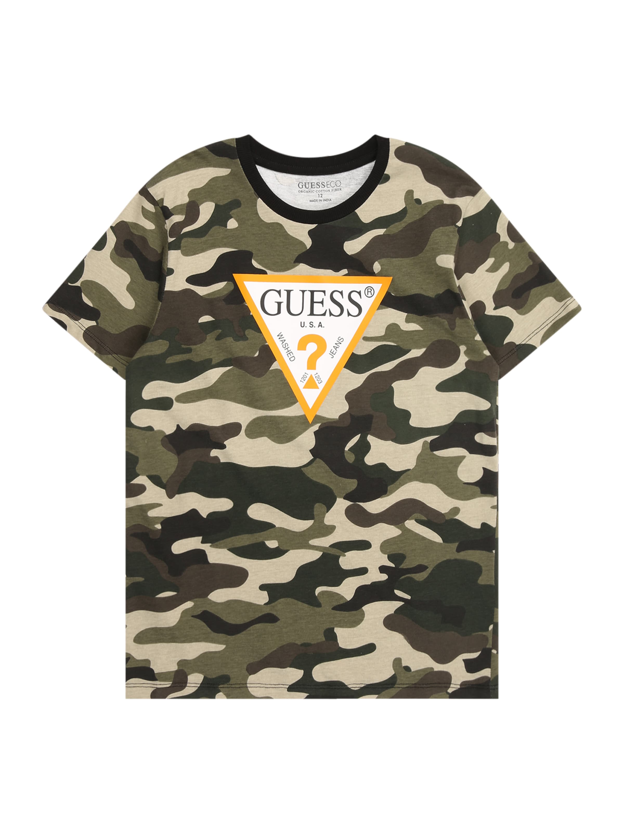 GUESS - Camiseta en verde: frente