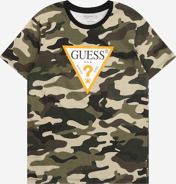 žalia GUESS Marškinėliai: priekis
