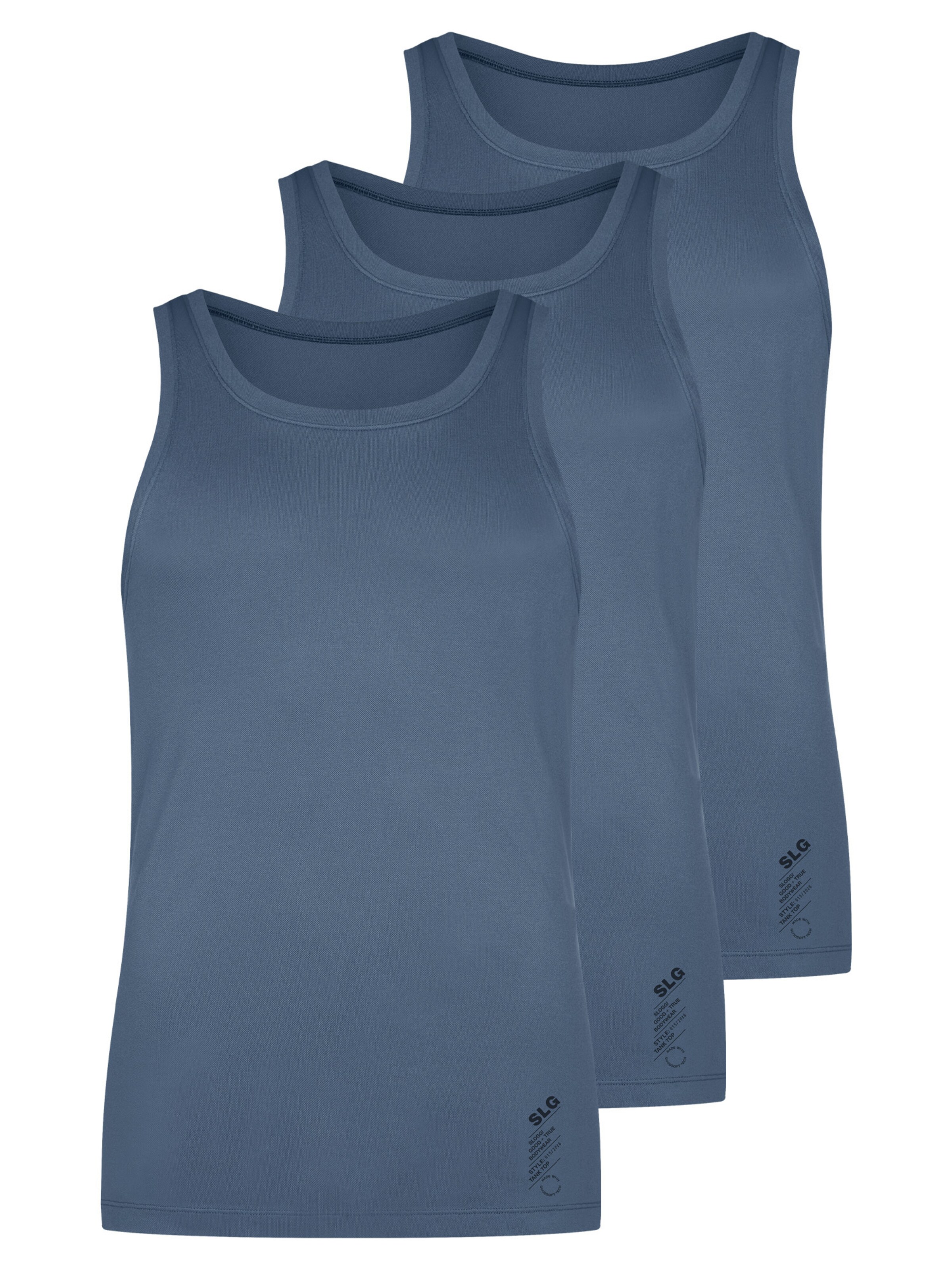 SLOGGI Onderhemd 'SLG Base Soft' in Blauw: voorkant