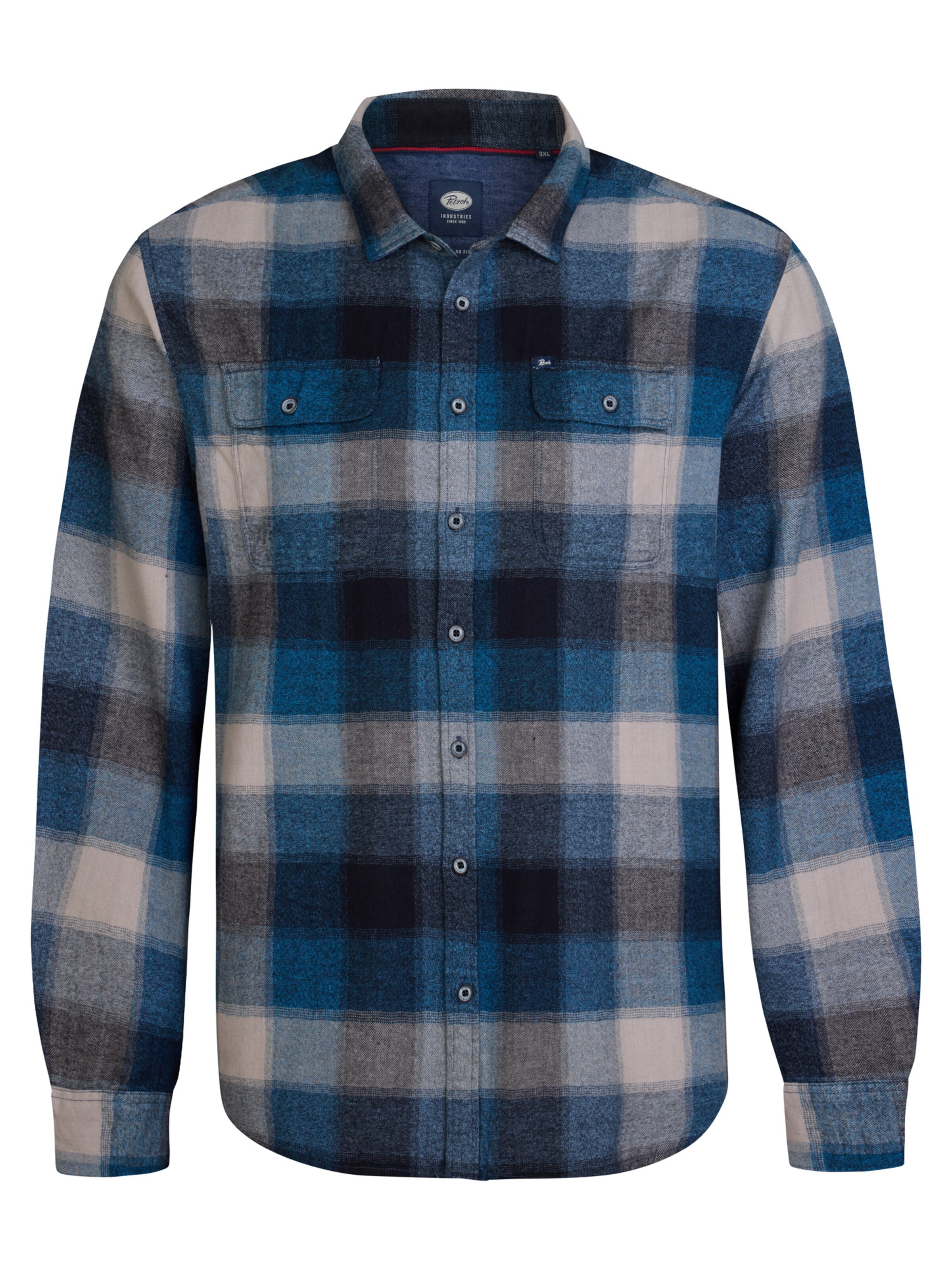 Petrol Industries Regular fit Button Up Shirt in Blue: front