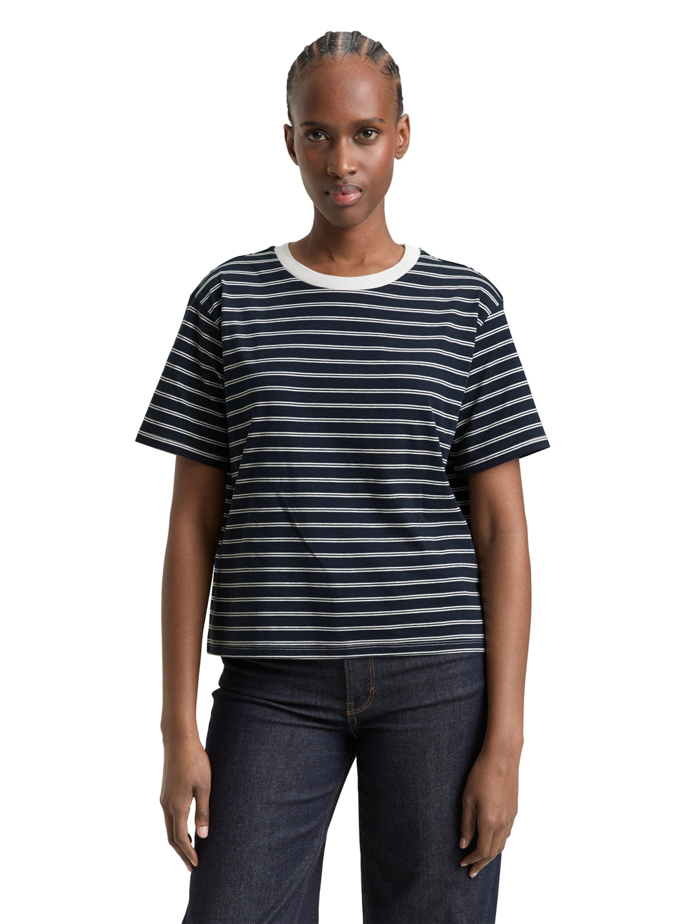 T-shirt TOM TAILOR DENIM en bleu : devant
