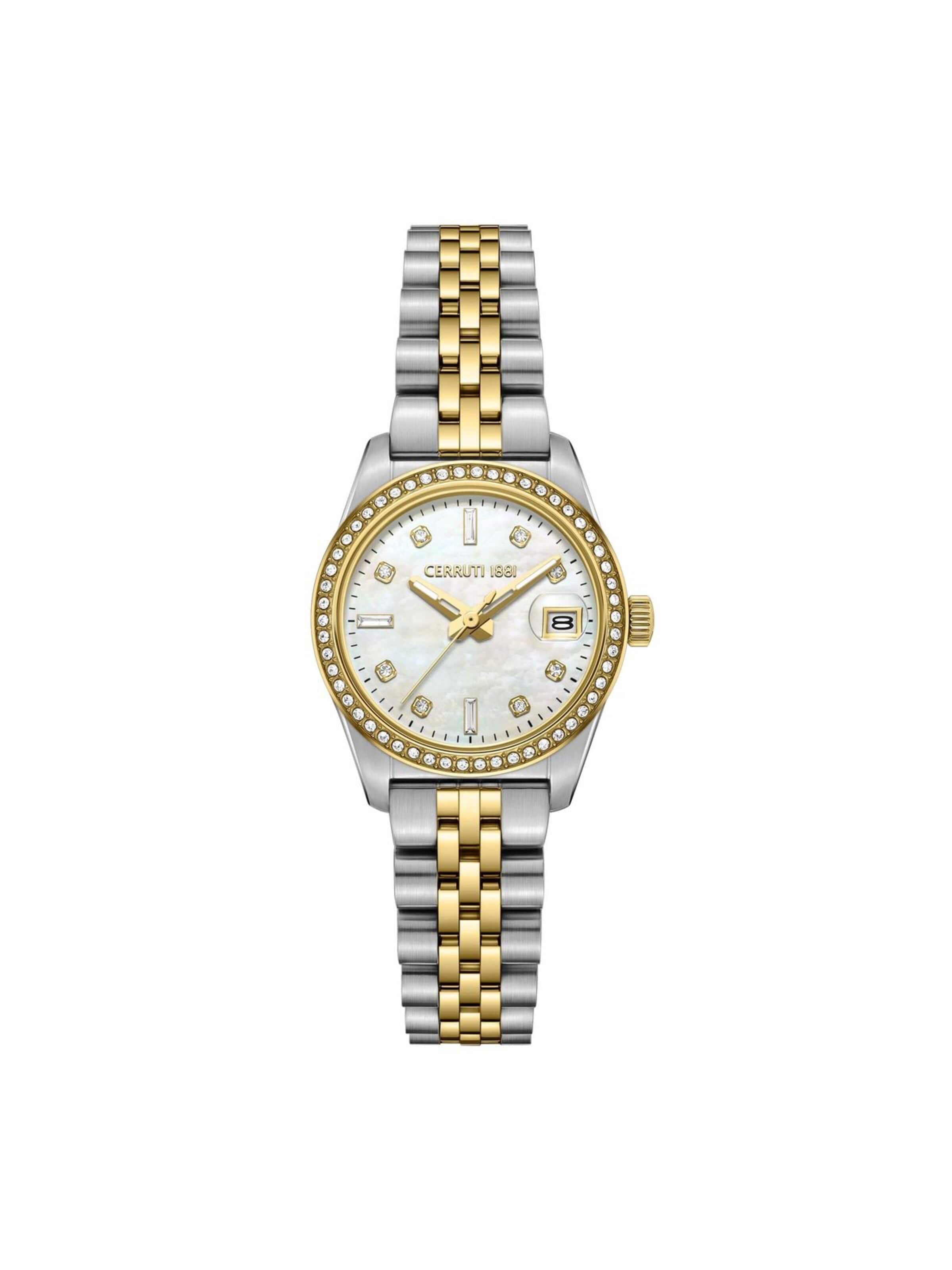 CERRUTI 1881 Analoguhr 'Date watch Cerruti Watch Baccio'‌‌‌‌‌‌‌‌‌‌ in Silber: Vorderseite