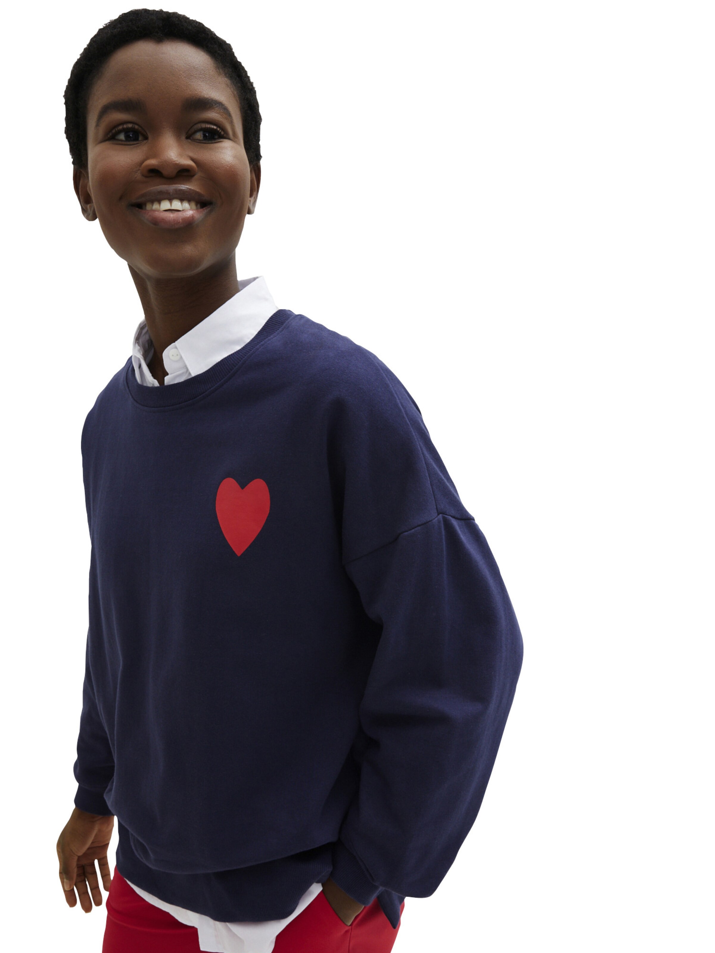bonprix Sweatshirt in Blauw: voorkant