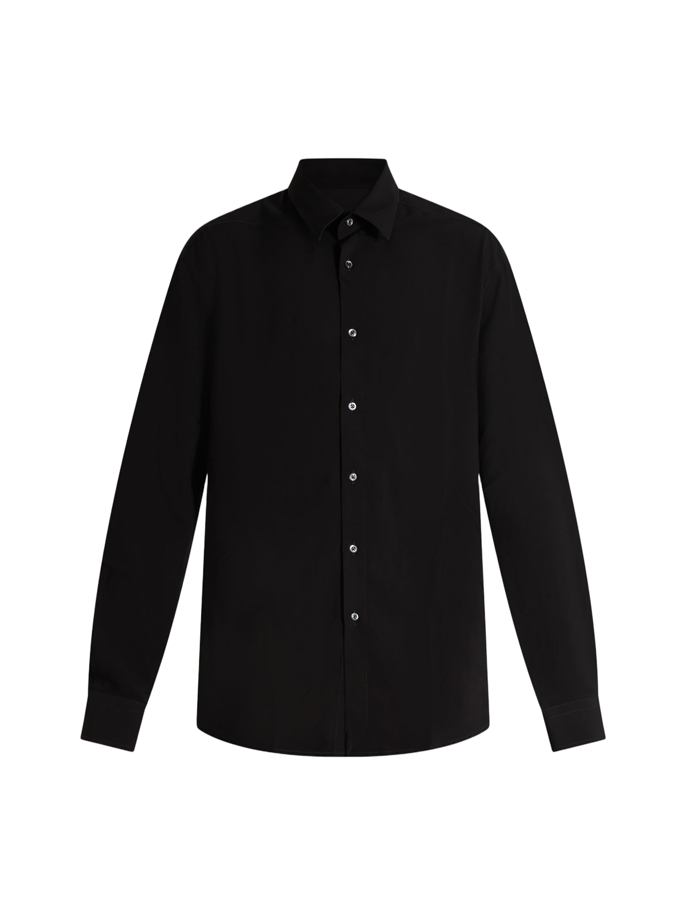 LOW BRAND Button Up Shirt in Black: front