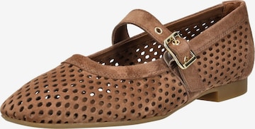 Ballerines à lanières Paul Green en marron : devant