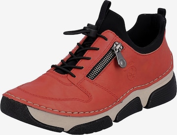 Rieker Αθλητικό παπούτσι με κορδόνια σε κόκκινο: μπροστά
