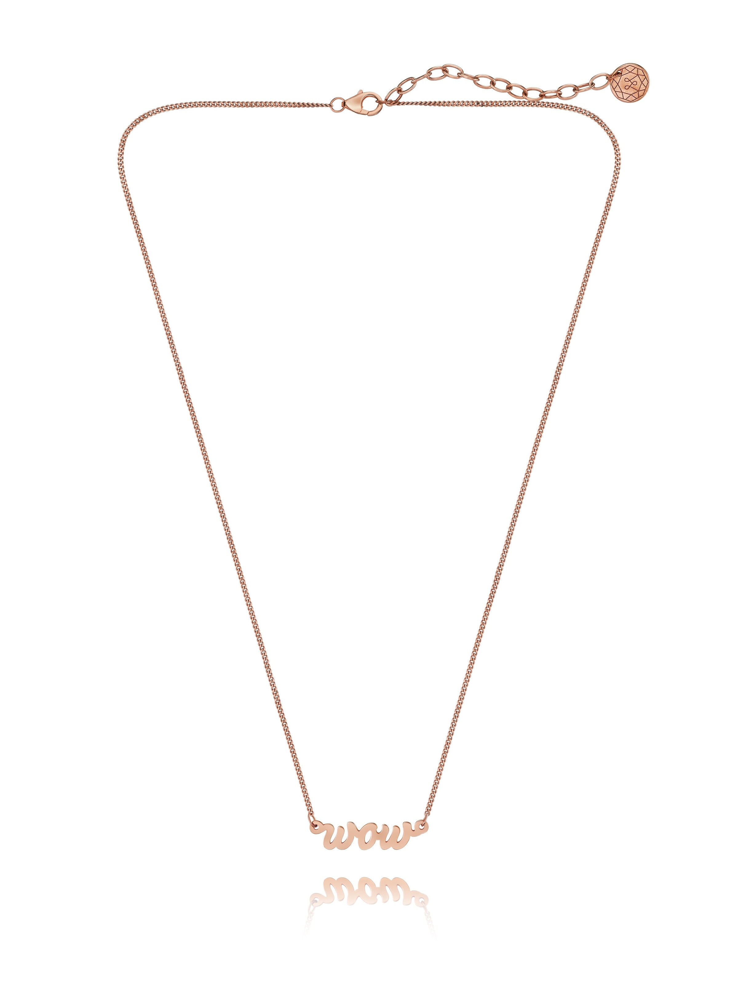 modabilé Anhänger 'WOW'‌‌‌‌‌‌ in Gold: Vorderseite