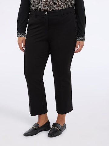 évasé Pantalon Fiorella Rubino en noir