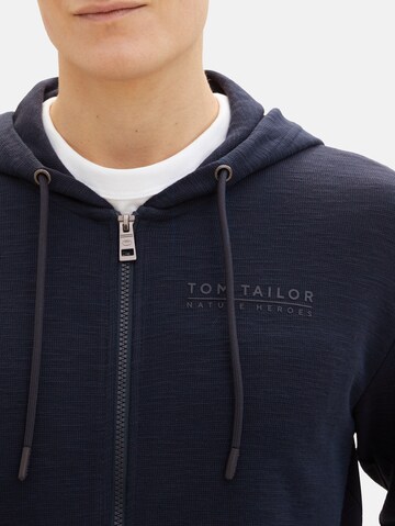 TOM TAILOR Sweatjacke in Blau