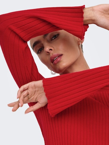 ONLY - Vestido de punto en rojo