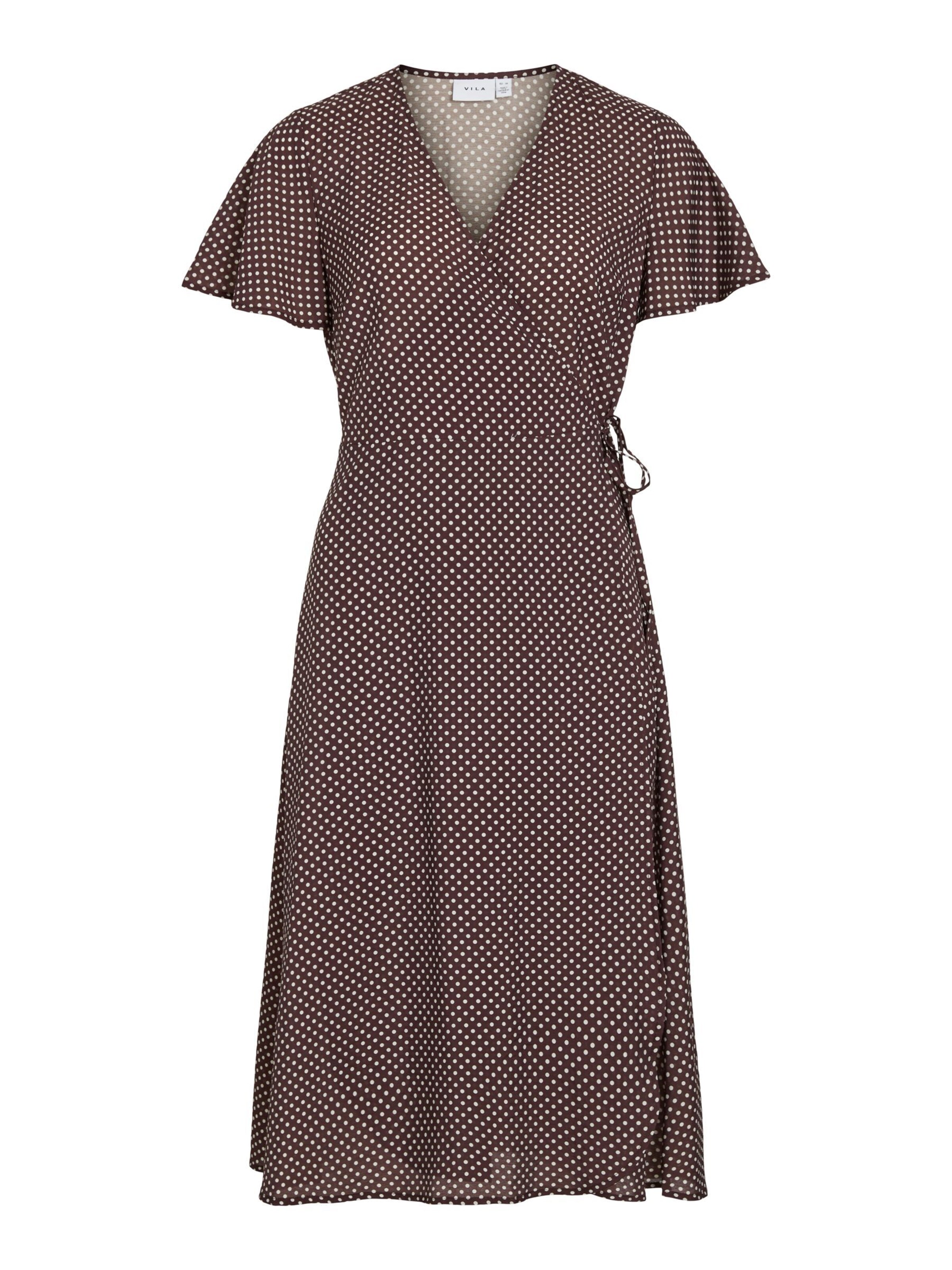 VILA Robe 'VIKalia' en marron / blanc, Vue avec produit