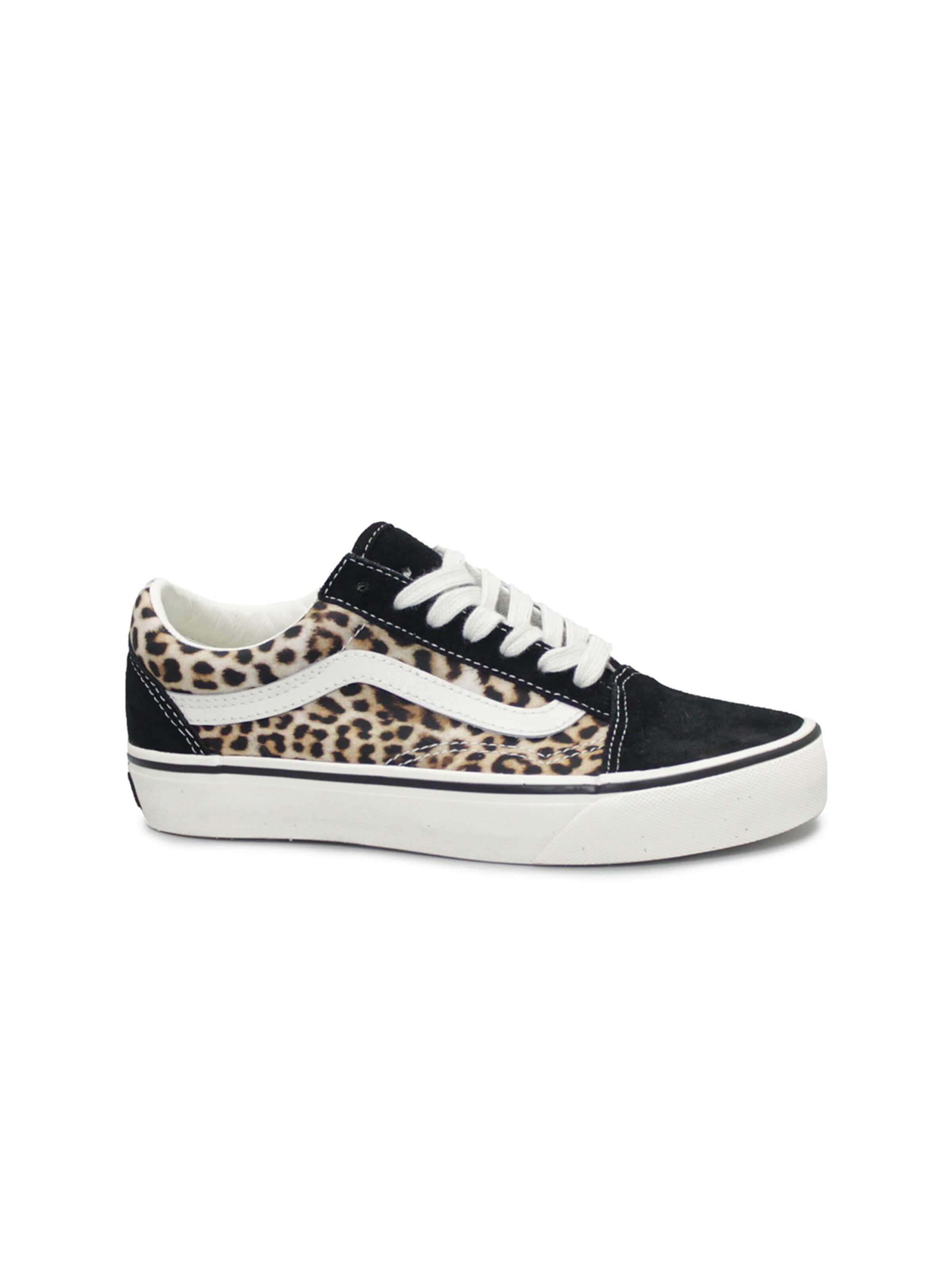 VANS Baskets basses 'VANS OLD SKOOL E8WYY61 black leopard nero scarpe donna sneakers lacci tessuto leopardato' en 35 en noir, Vue avec produit