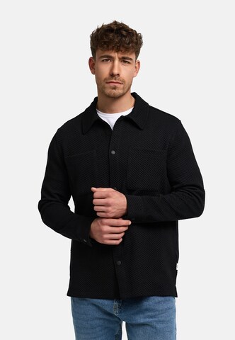 Coupe regular Chemise 'Rhomon' INDICODE JEANS en noir : devant