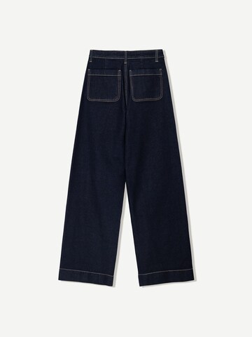 Bershka Wide Leg Jeans i blå