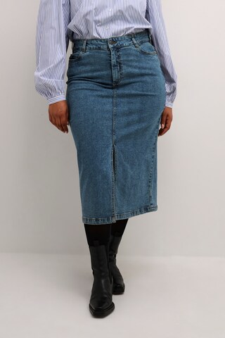 KAFFE CURVE Skirt 'Diana' in Blue: front