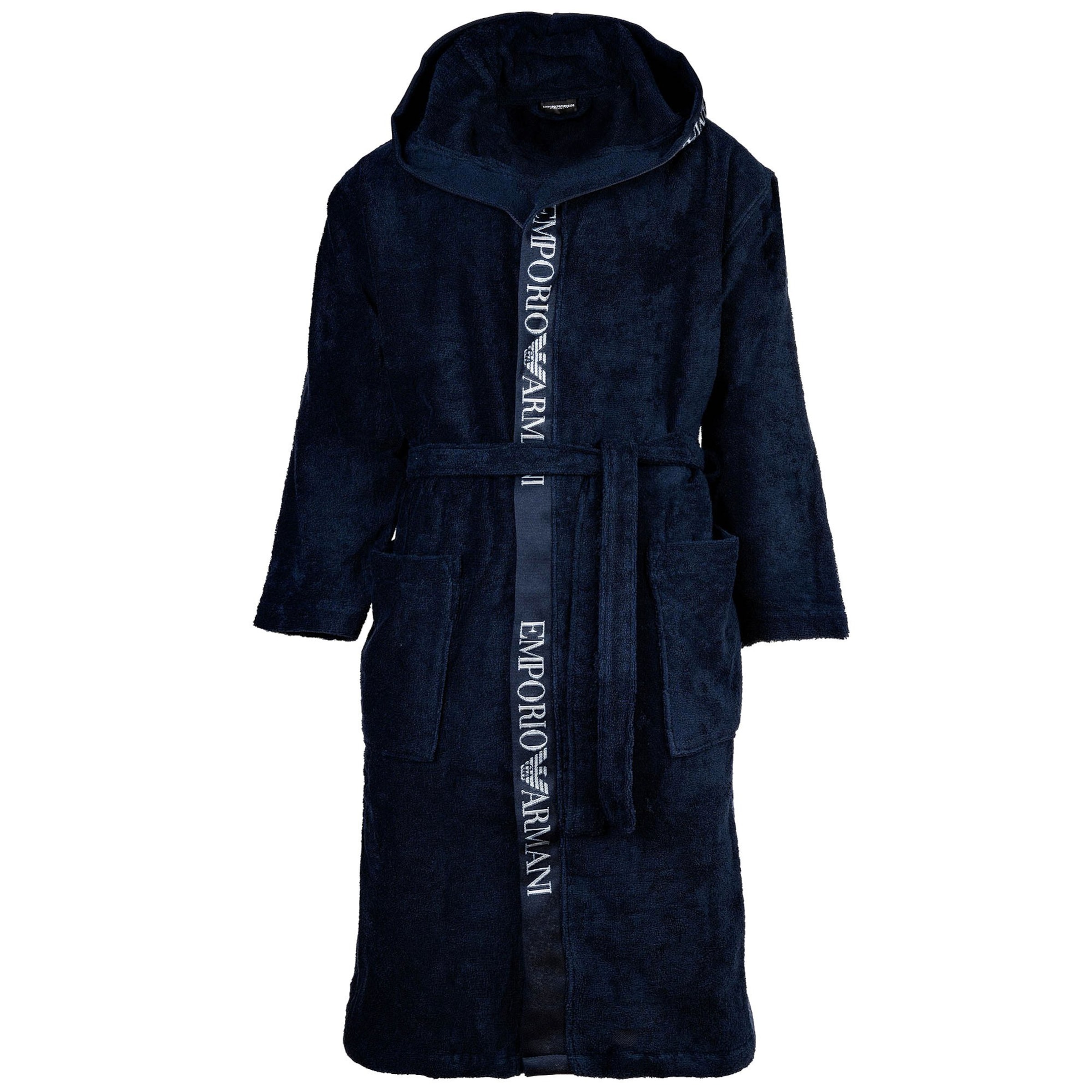 Emporio Armani Dlouhý župan – modrá: přední strana