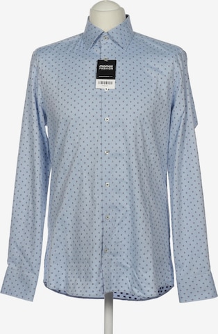 OLYMP Button Up Shirt in L in Blue: front