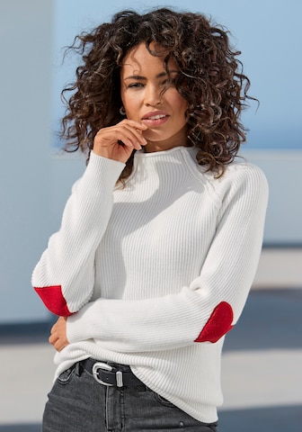 LASCANA Sweater in White: front