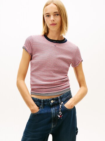 Tommy Jeans T-Shirt 'ESSENTIAL' in Weiß: Vorderseite
