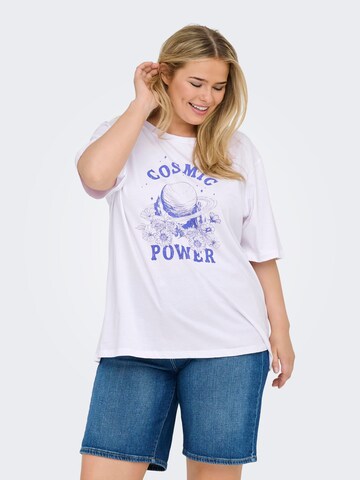 ONLY Carmakoma Shirt in Wit: voorkant