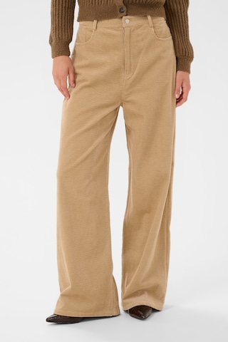 Loosefit Pantalon 'Lauven' SOAKED IN LUXURY en beige : devant