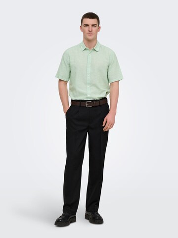 Only & Sons Slim fit Overhemd 'ONSCaiden' in Groen