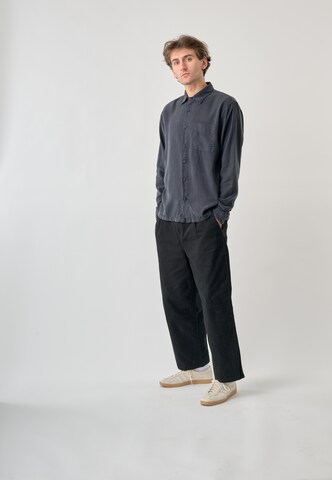 Cleptomanicx Regular Fit Langarmhemd 'Easy' in Grau