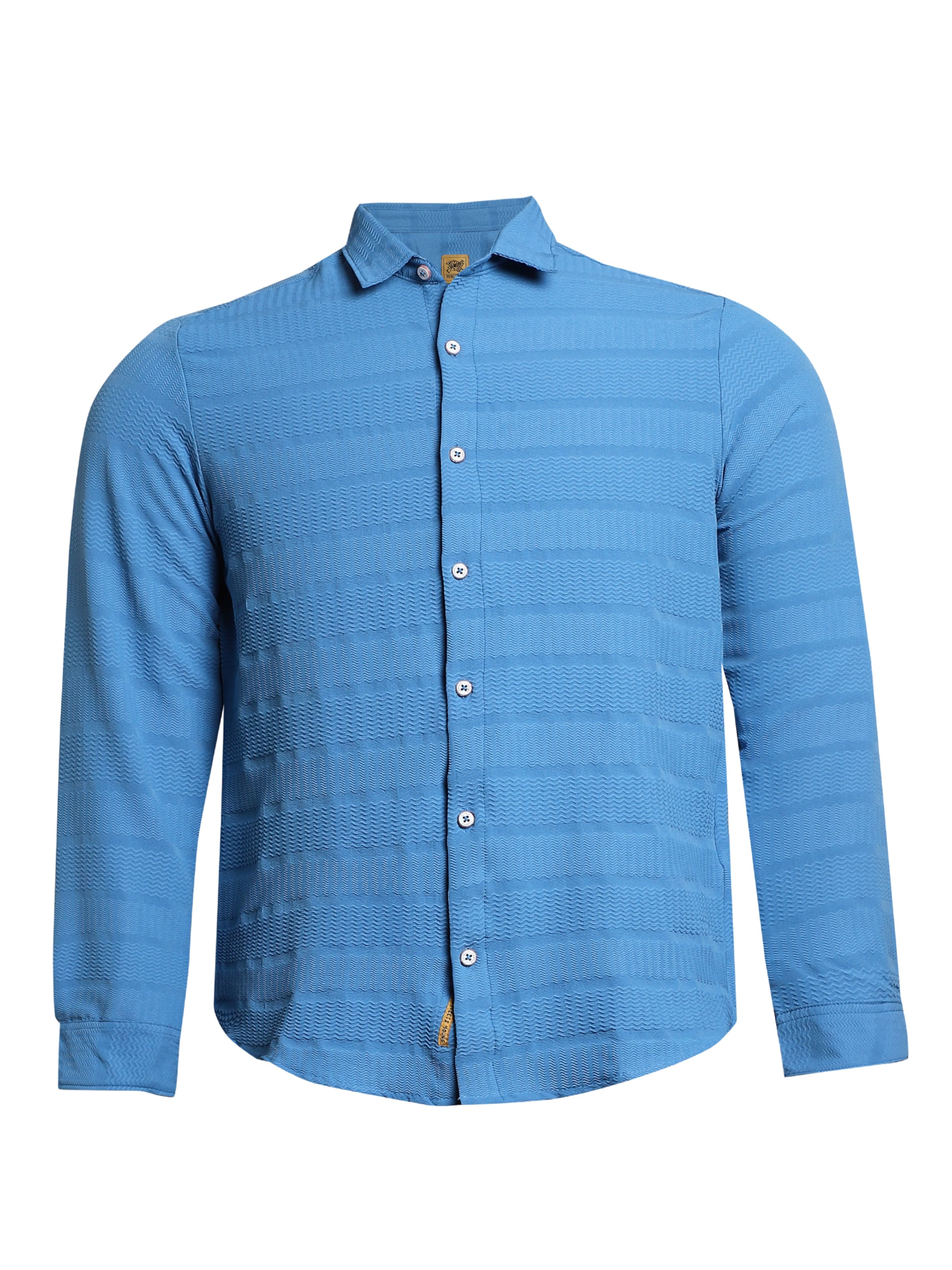 Campus Sutra Regularny krój Koszula 'Thrud' w kolorze niebieski: przód