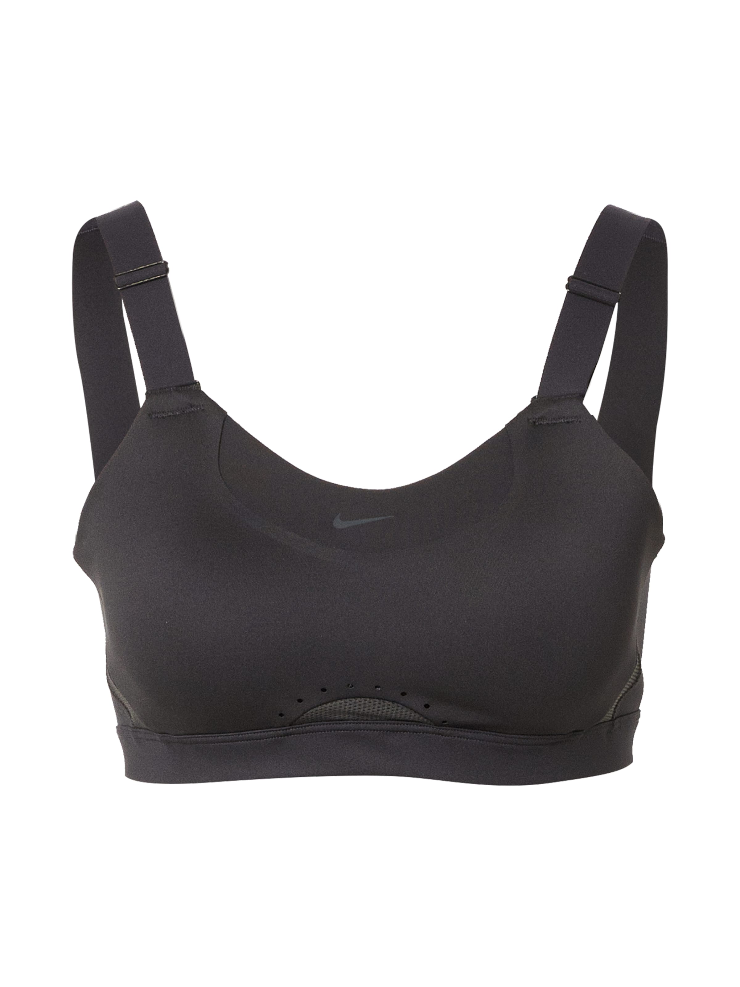 NIKEBustier Sportski grudnjak 'ALPHA' - crna boja: prednji dio