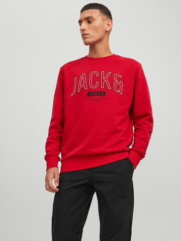 JACK & JONES Sweatshirt 'Thomas' in Rood: voorkant