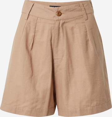 Motel Loose fit Pleat-front trousers 'Lex' in Brown: front