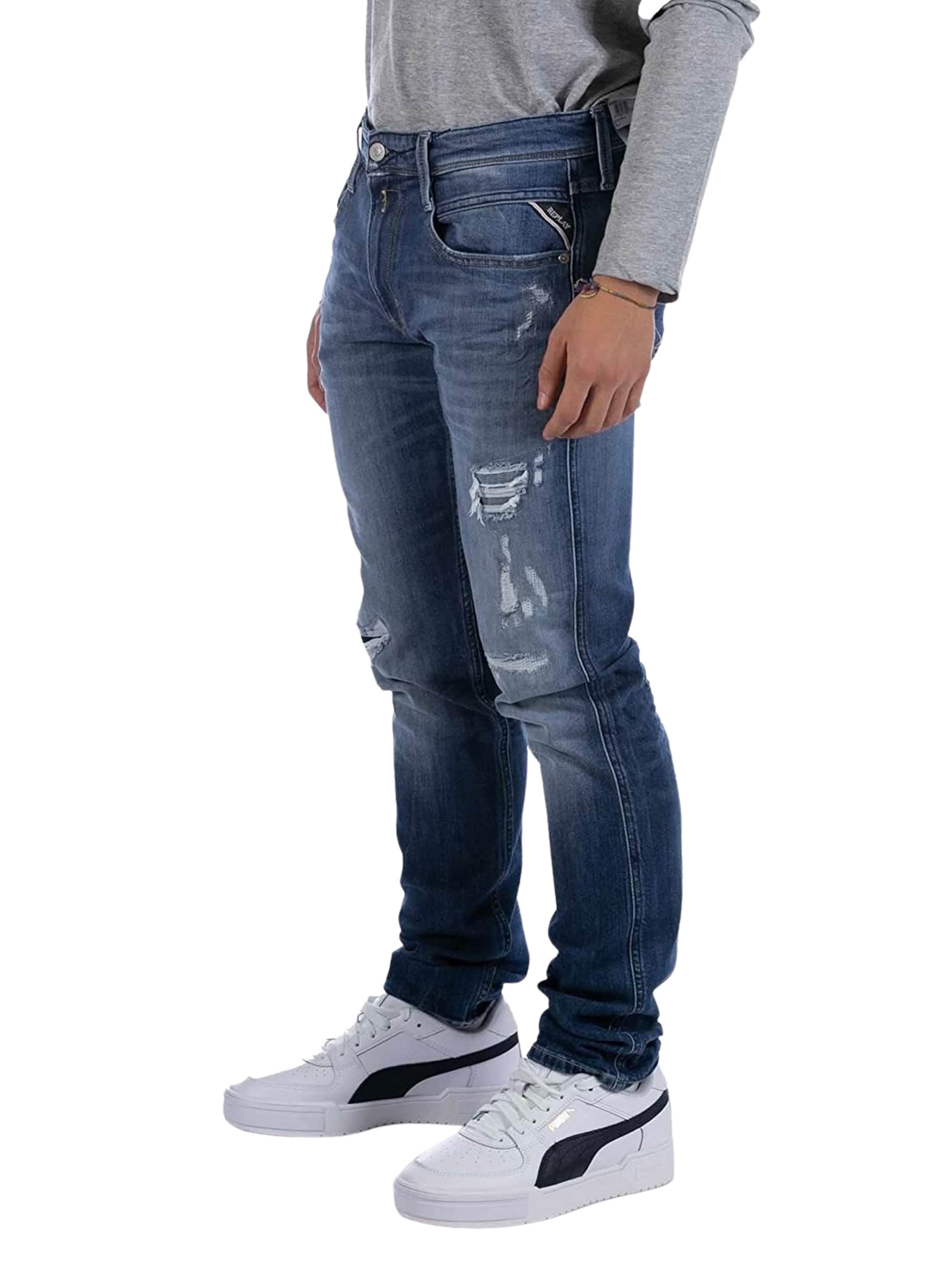 REPLAY Regular Jeans 'Anbass' i blå