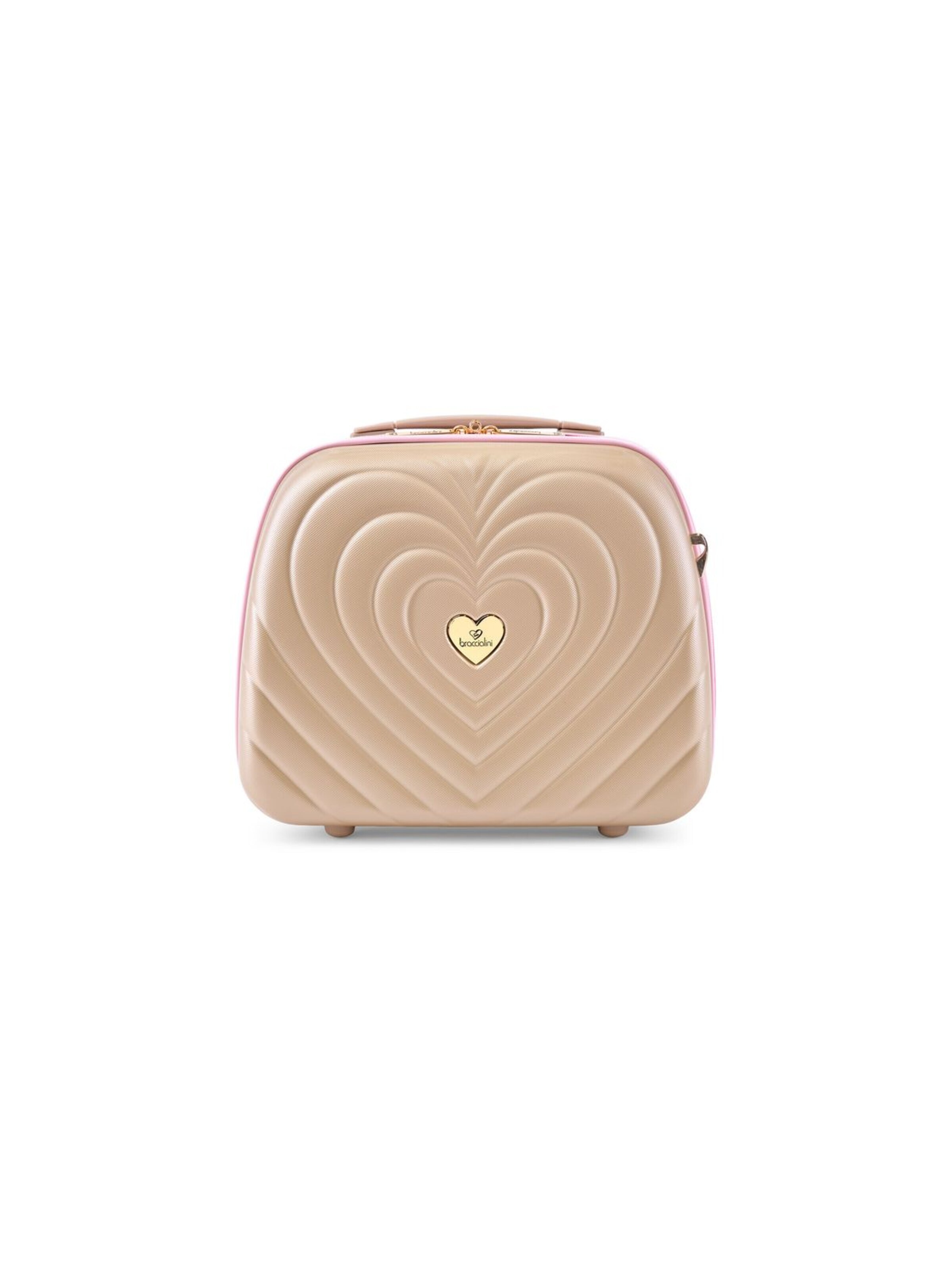 Braccialini - Bolsa de maquillaje 'Matelassé' en oro: frente